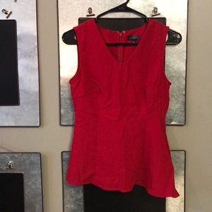 Red peplum top